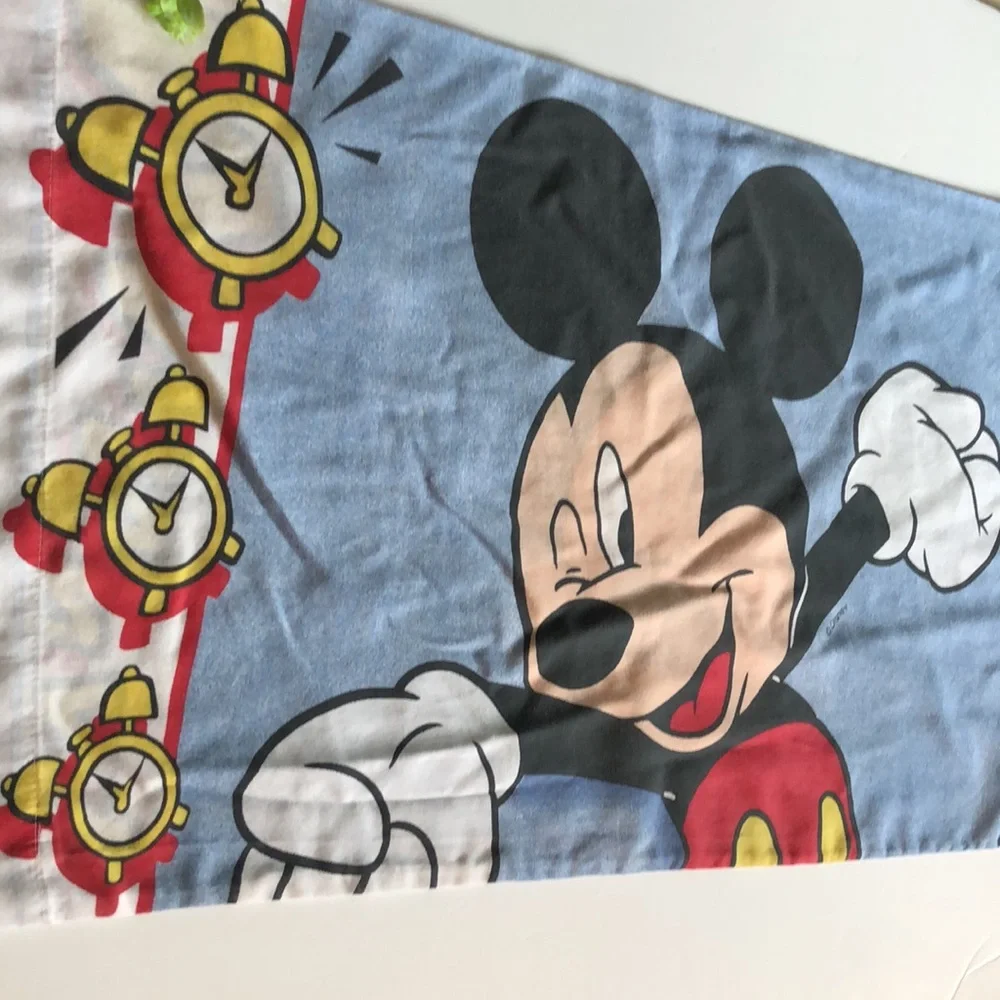 Mickey Mouse Pillowcase Vintage Mickey Bedding Mickey VTG sleeping pillowcase